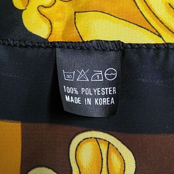 Striking Red and Gold LG Square Decorative Scarf polyester - Picture 3 of 6